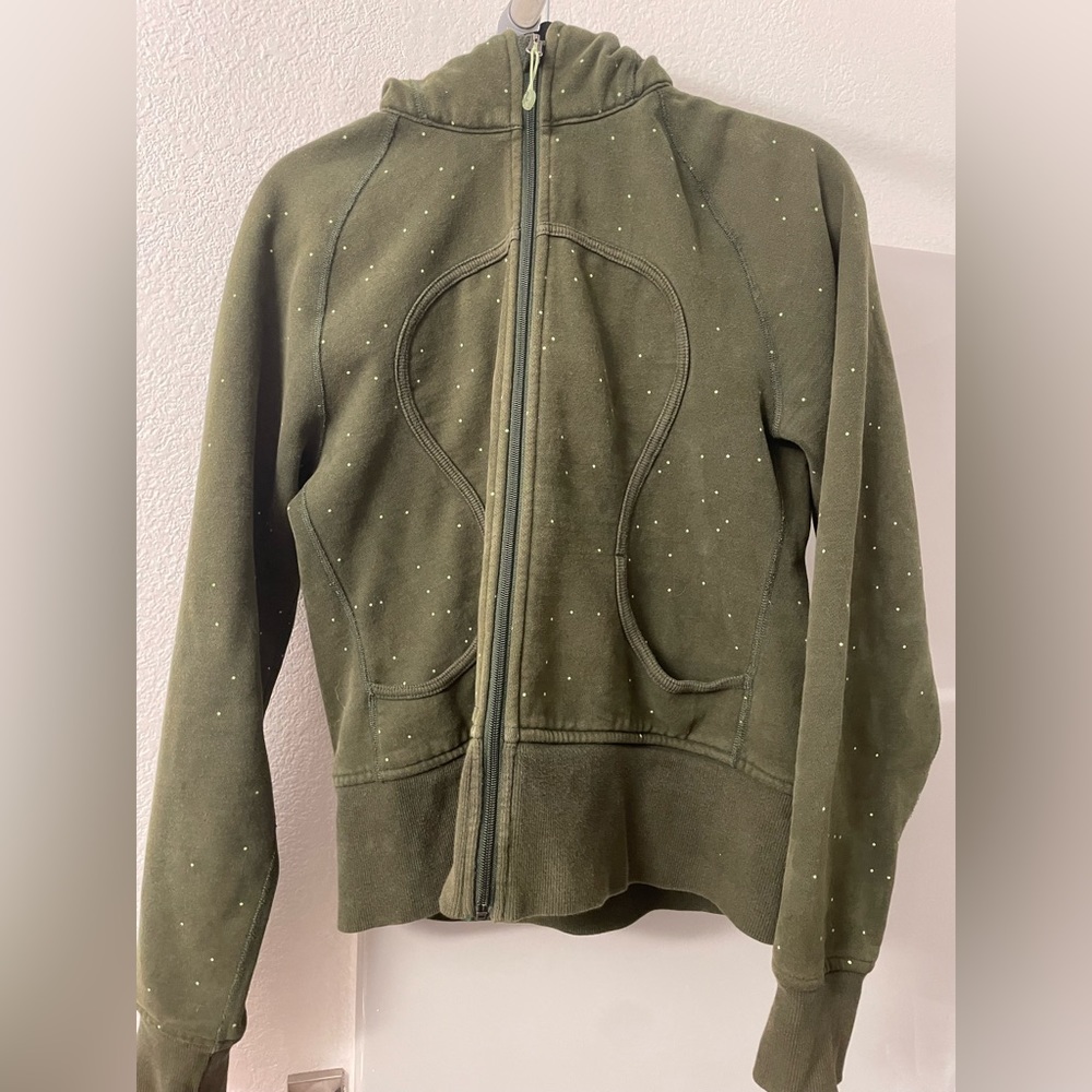 Size 10 Dark Green Lululemon Scuba Hoodie